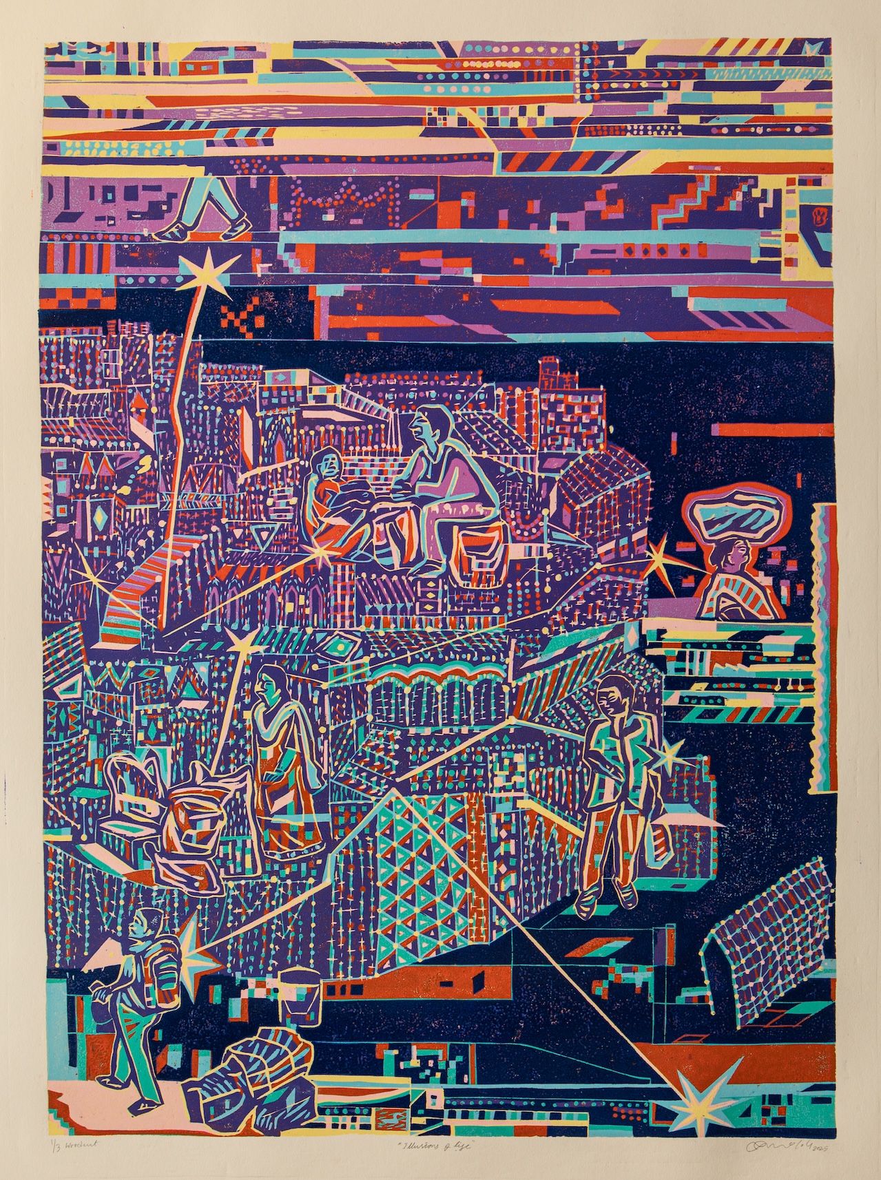 Anilakumar Govindappa, woodcut, contemporary art, spaces